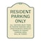 Signmission Parking Resident Parking Only Heavy-Gauge Aluminum Architectural Sign, 24" x 18", TG-1824-23358 A-DES-TG-1824-23358 - alternate 1